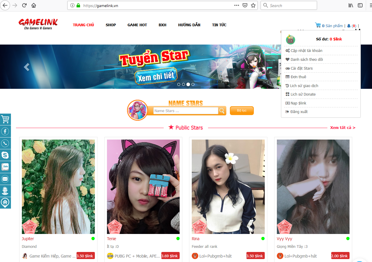 Gamelink.vn hướng dẫn nạp $link 